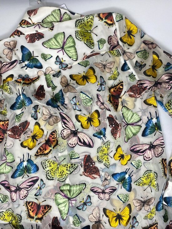 Alice + Olivia Eloise Boundless Butterfly Silk-Blend Blouse Medium NWT $330 - Picture 14 of 14
